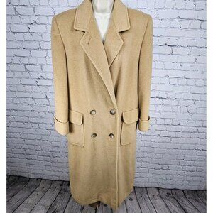 VTG Regency Bergdorf Goodman Tan 100% Pure Camel Hair Pea Coat USA 8